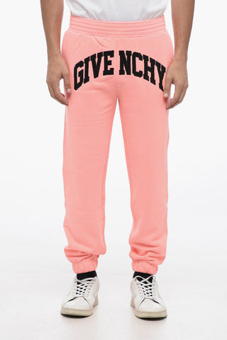 Joggers in Cotone Garzato con Logo in Applicazione
