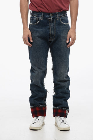 MM8 PENDLETON Jeans Relaxed Fit con Orlo in Lana