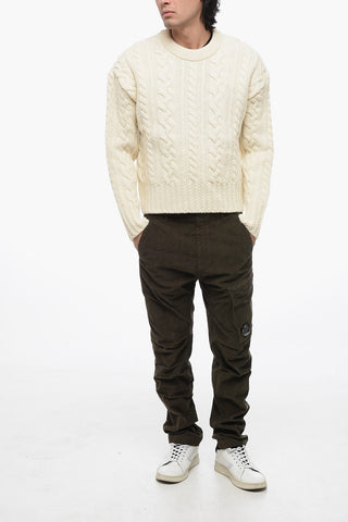 Pullover Girocollo CABLE in Lana Vergine Aran