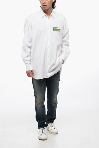 LACOSTE X CDG Cotton Shirt with Embroidered Patch