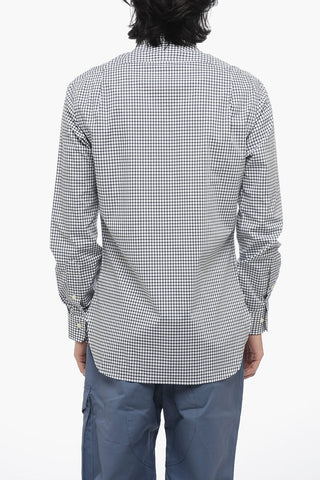 Camicia Slim Fit in Cotone con Motivo a Quadri