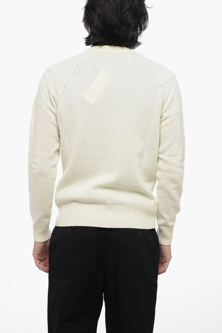 Wool SEA ISLAND Sweater with Visible Stitching