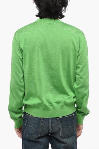 Crew Neck EDEN Floral Patterned Silk Sweater
