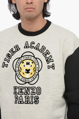 Felpa Girocollo TIGER ACADEMY con Stampa Floccata