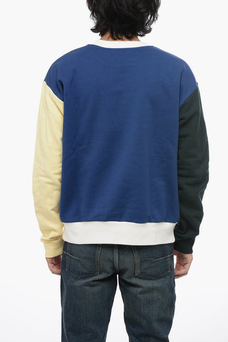 Crew Neck PUZZLE LOGO Brushed Cotton Sweatshirt