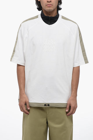 Double-layered T-Shirt with Drawstringed Bottom