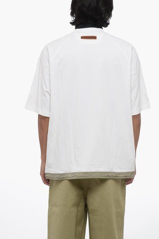 Double-layered T-Shirt with Drawstringed Bottom