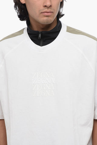 Double-layered T-Shirt with Drawstringed Bottom