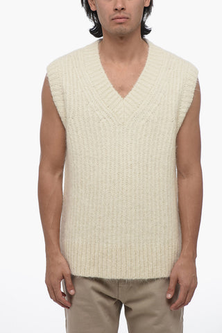 Gilet in Misto Alpaca con Collo a V