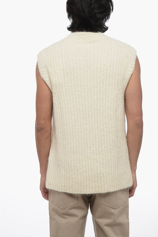 Gilet in Misto Alpaca con Collo a V