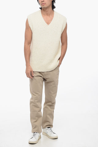 Gilet in Misto Alpaca con Collo a V