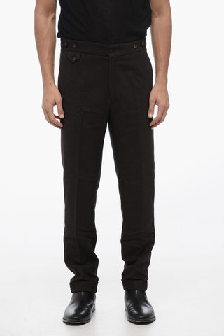 RE-EDITION 4-Pocketed Twill Wool Blend Pants