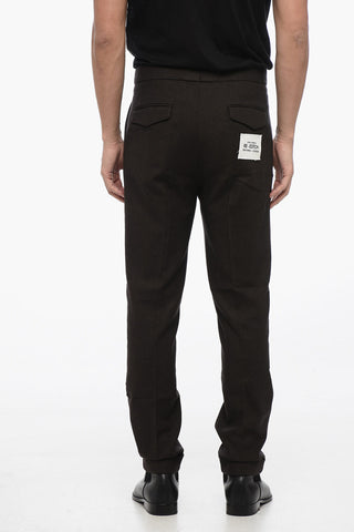 RE-EDITION 4-Pocketed Twill Wool Blend Pants