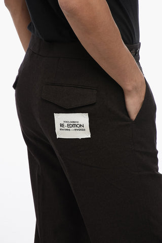 RE-EDITION 4-Pocketed Twill Wool Blend Pants