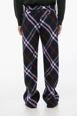 Pantaloni Multitasca in Lana Vergine Tartan