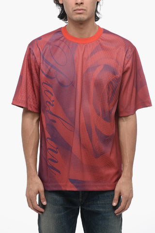 T-Shirt Stampata in Tessuto Tecnico