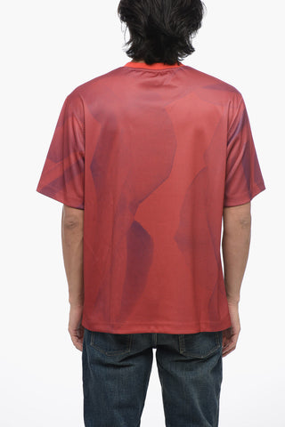 T-Shirt Stampata in Tessuto Tecnico