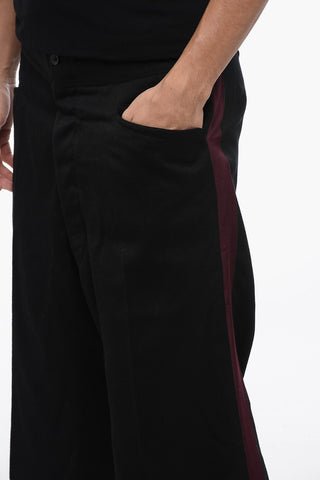 MM0 Shorts in Lana con Dettaglio TAPE e Fondo a Taglio Vivo
