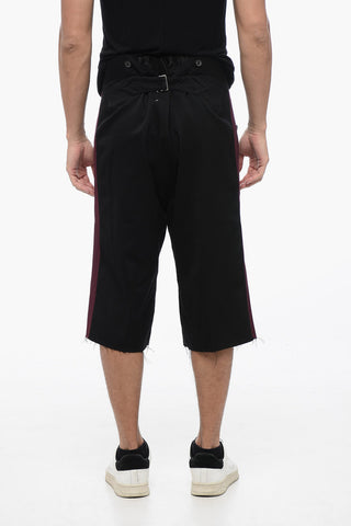MM0 Shorts in Lana con Dettaglio TAPE e Fondo a Taglio Vivo