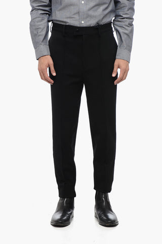 Stretch Fabric Pants with Zipped Pockets