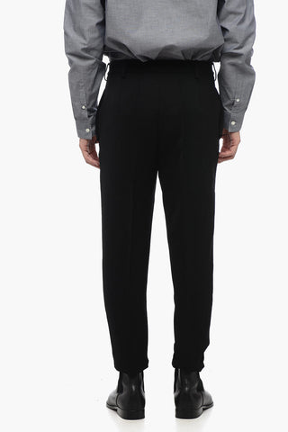 Stretch Fabric Pants with Zipped Pockets