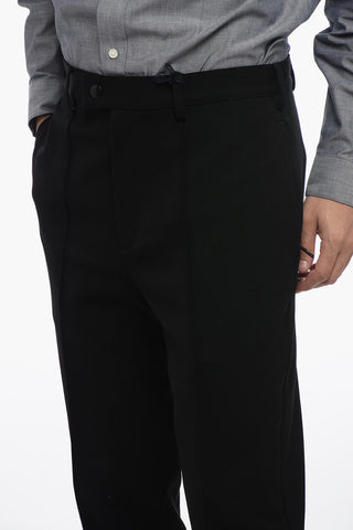 Stretch Fabric Pants with Zipped Pockets