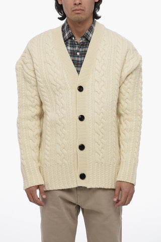 Cardigan CABLE in Lana Vergine Aran