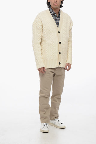 Cardigan CABLE in Lana Vergine Aran