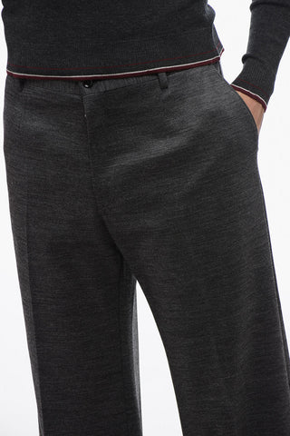 Pantaloni Elasticizzati In Misto Lana 