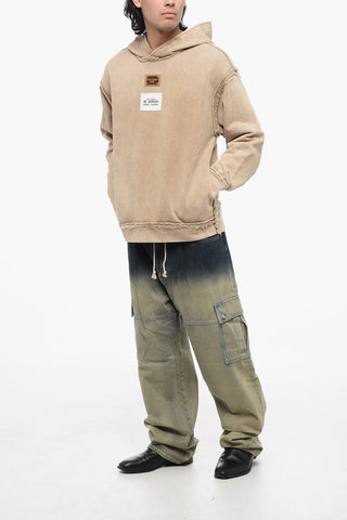 RE-EDITION Cotton Hoodie with Raw-cut Details