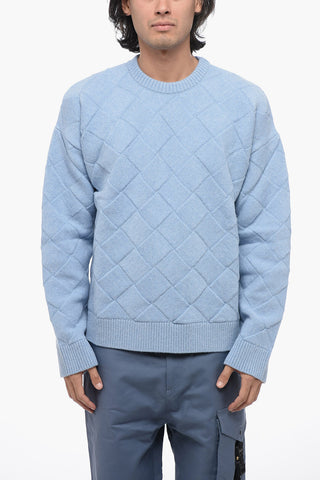 Crew Neck 3D INTRECCIO Wool Blend Sweater