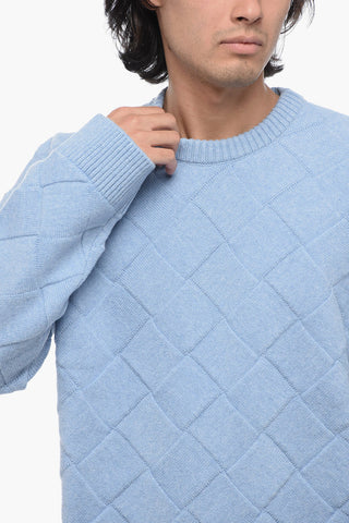 Crew Neck 3D INTRECCIO Wool Blend Sweater