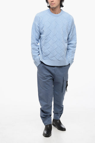 Crew Neck 3D INTRECCIO Wool Blend Sweater