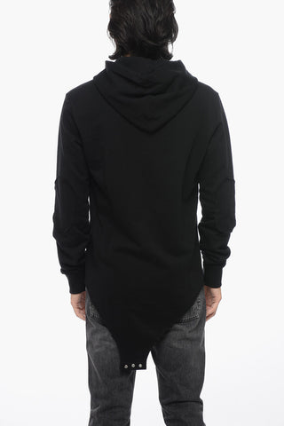 RICK OWENS X CHAMPION Cotton Hoodie with Bodysuit Design