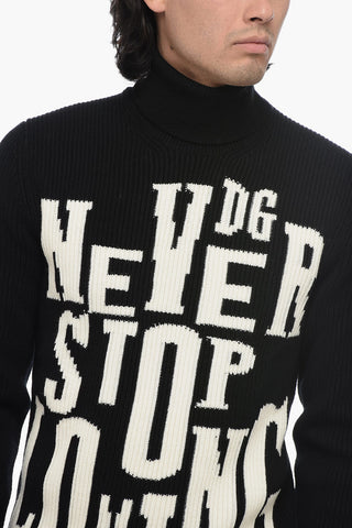 Turtleneck NEVER STOP LOVING Virgin Wool Sweater
