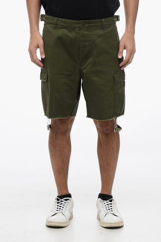 Shorts Cargo in Cotone con Dettagli Tape Pendenti