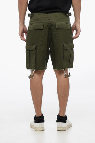 Shorts Cargo in Cotone con Dettagli Tape Pendenti