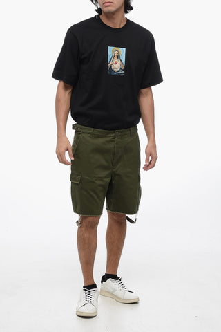 Shorts Cargo in Cotone con Dettagli Tape Pendenti