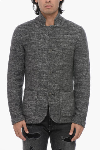 GIORGIO Alpaca Blend Cardigan with Patch Pockets