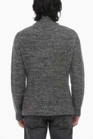 GIORGIO Alpaca Blend Cardigan with Patch Pockets