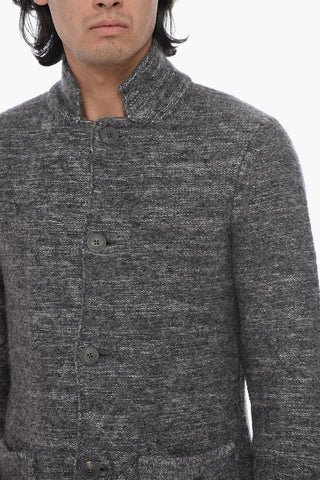 GIORGIO Alpaca Blend Cardigan with Patch Pockets