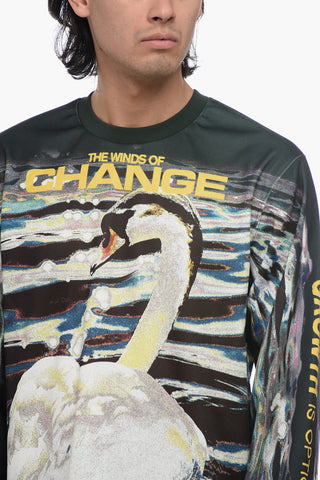 T-Shirt Stampata CHANGE in Tessuto Tecnico