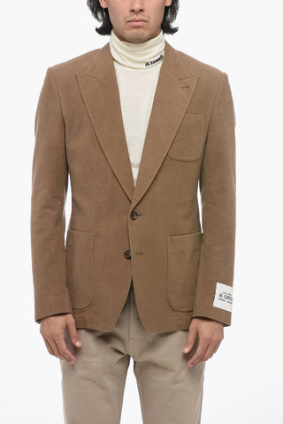 Blazer Monopetto Con Fodera In Seta