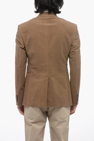 Blazer Monopetto Con Fodera In Seta