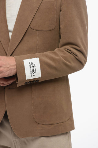 Blazer Monopetto Con Fodera In Seta