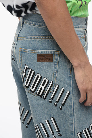 Slim Fit FUORI! Printed Denims 17cm