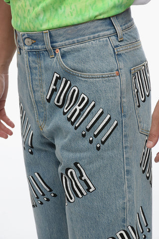 Slim Fit FUORI! Printed Denims 17cm