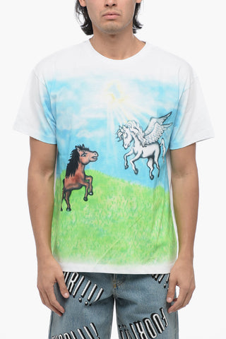 Printed Organic Cotton Crew-neck T-Shirt