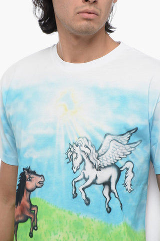 Printed Organic Cotton Crew-neck T-Shirt
