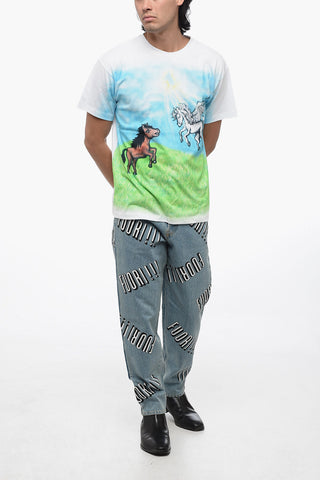 Printed Organic Cotton Crew-neck T-Shirt